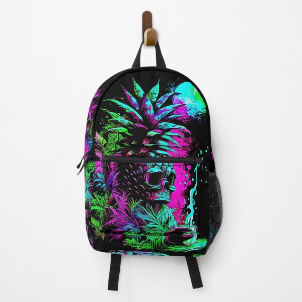 Item preview, Trippy Tiki Pineapple Skull under the Moonlight designed and sold by MindWave THC.