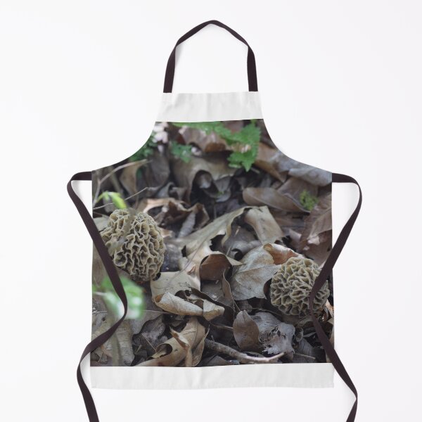 Item preview, Giant Gray Morel Mushrooms Growing out of Leaf Litter in the Woods designed and sold by Anthony Ryan Parrish.