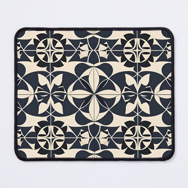 Item preview, Japanese Family Crest Design on Black and Beige Tile, AI Generated designed and sold by drawerwalker.