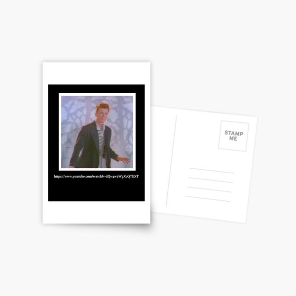 Rick Roll Rick Astley Never Gonna Give You Up Postcard for Sale by lily  vincent