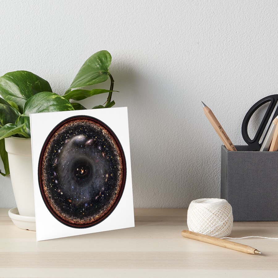 OULI Observable Universe Logarithmic Illustration (Classic Version 2016!) Art Board Print