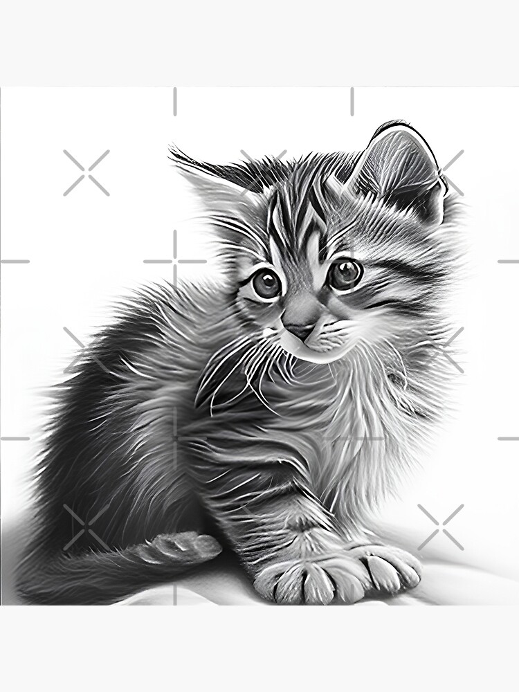 Tuxedo Cat Sketch Print Art Illustration Cat Drawing Cat - Etsy