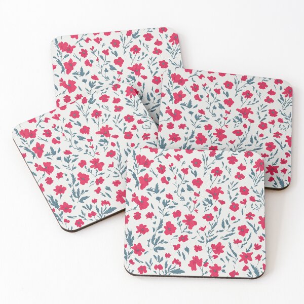 Item preview, prado flores silvestres patten rojo rojo azul designed and sold by jkrphoto.