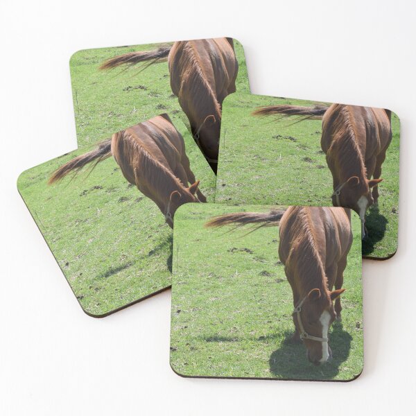 Item preview, Horse Grazing in Pasture with Tail Blowing in the Wind designed and sold by Anthony Ryan Parrish.