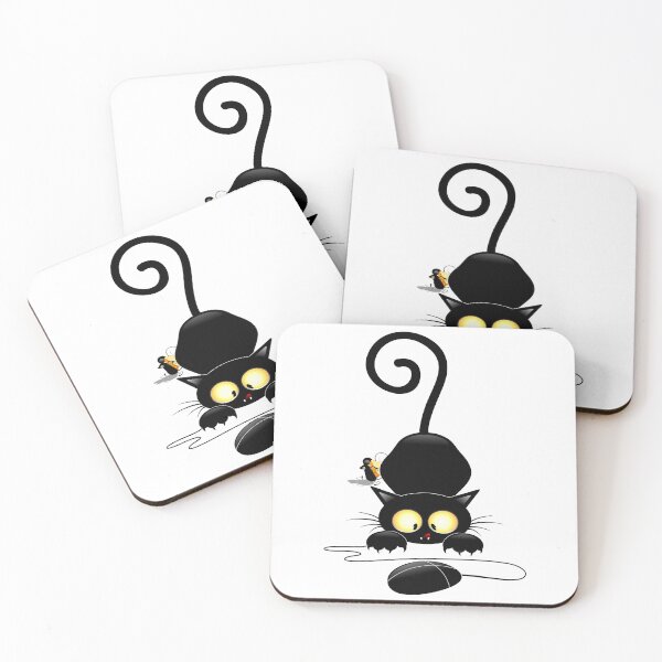 Item preview, Cat chasing a...Computer Mouse Humorous Characters designed and sold by BluedarkArt.