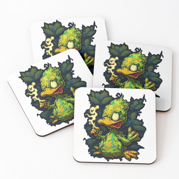 Item preview, cute high duck smoking weed designed and sold by futuresimo04.