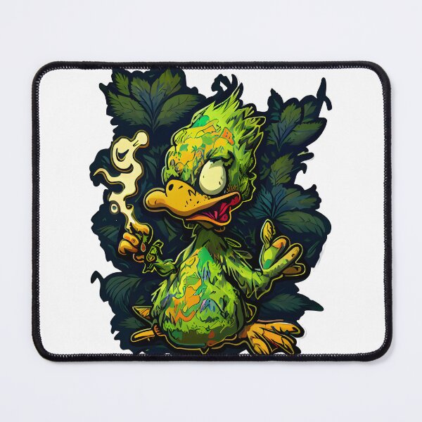 Item preview, cute high duck smoking weed designed and sold by futuresimo04.