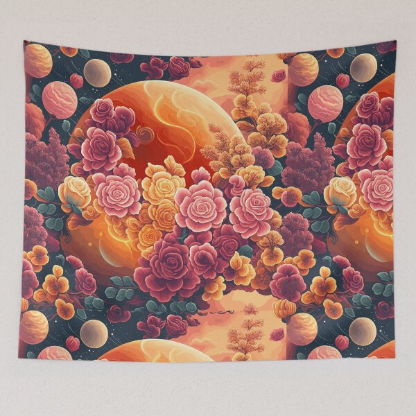 Item preview, Planets And Flowers Pattern designed and sold by RockBeeDesigns.