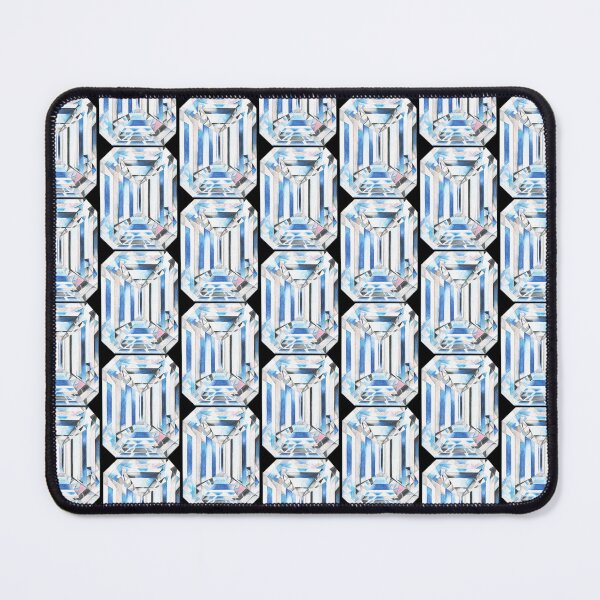 Item preview, Emerald cut diamond water color painting designed and sold by artbyannakaisa.