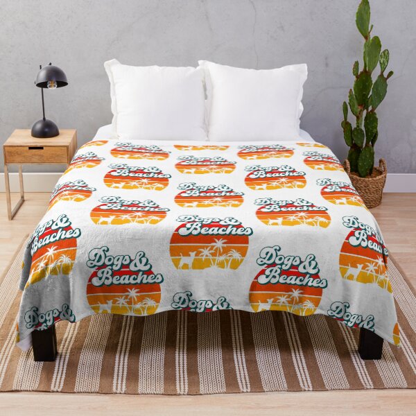 Item preview, DOGS & BEACHES Retro Vacation Funny Summer Quote designed and sold by w1ckerman.