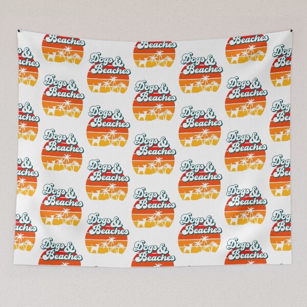 Item preview, DOGS & BEACHES Retro Vacation Funny Summer Quote designed and sold by w1ckerman.