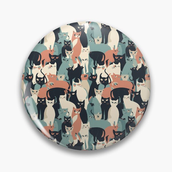 Item preview, Retro Cat Pattern | Vintage 1950s Colors for Cat Lovers Everywhere designed and sold by Retro-ArtDeco.