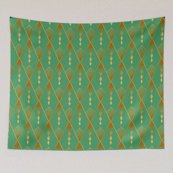 Item preview, Art Deco Diamonds-Green designed and sold by Sarah Melendez.