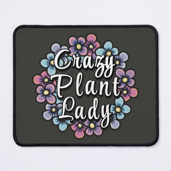 Item preview, Crazy Plant Lady with Pretty Floral Wreath designed and sold by AloraDawnEve.