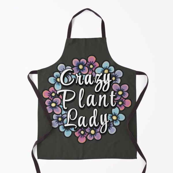 Item preview, Crazy Plant Lady with Pretty Floral Wreath designed and sold by AloraDawnEve.