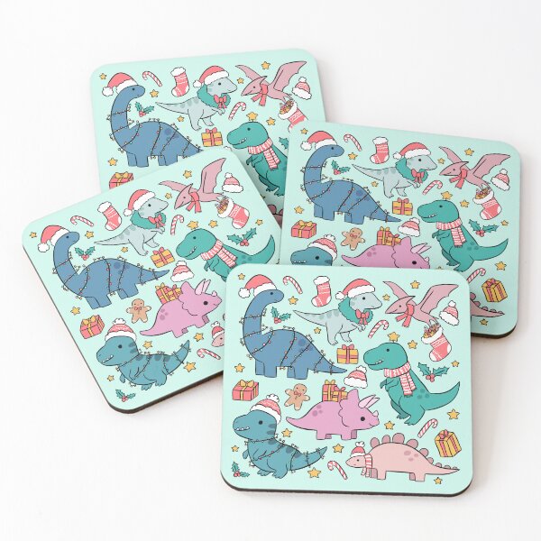 Item preview, Cute dinosaurs christmas pattern  designed and sold by Yarafantasyart.