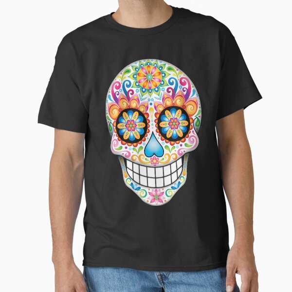 Item preview, Colorful Sugar Skull Day of the Dead Art designed and sold by Thaneeya McArdle.