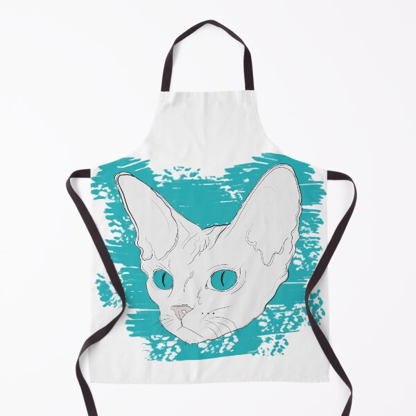 Item preview, Cat Devon Rex White Blue Vintage designed and sold by hemp3x.
