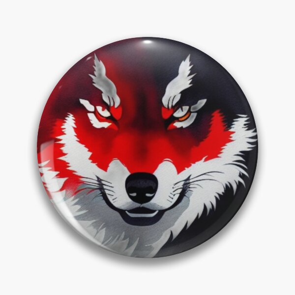 Item preview, Fierce red and black wolf designed and sold by FuzzieIntuition.