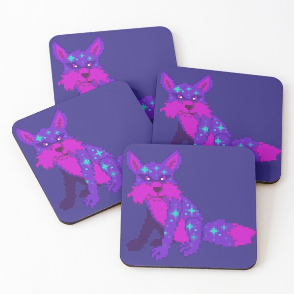 Artikelvorschau, Sternenklare Galaxie Purple Fox Pixel Art entworfen und verkauft von Kaiko-Roku.