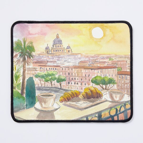 Item preview, Delightful Breakfast in Rome Italy with a Panoramic View of the City designed and sold by artshop77.