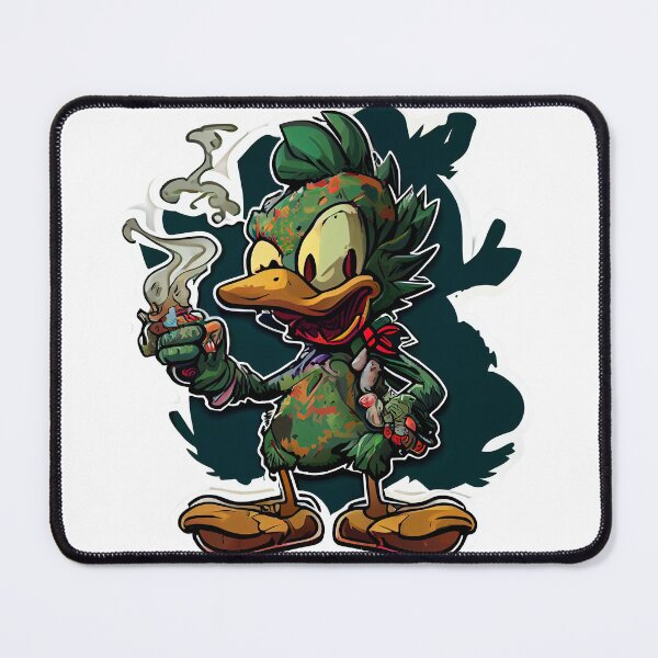 Item preview, cute high duck smoking weed designed and sold by futuresimo04.