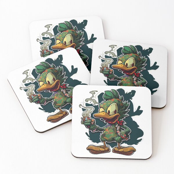 Item preview,  cute high duck smoking weed designed and sold by futuresimo04.