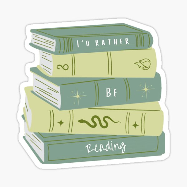 I'd rather be reading Sticker for Sale by Liketheaward