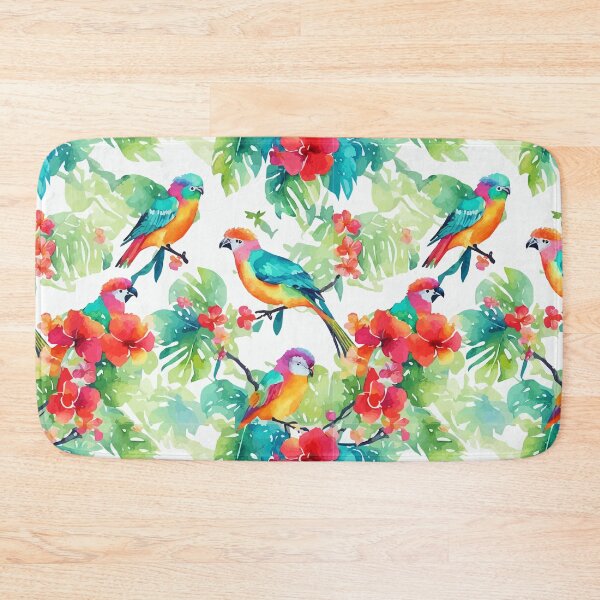 Item preview, Delightful Tropical birds Pattern designed and sold by TheLomiLoveBus.