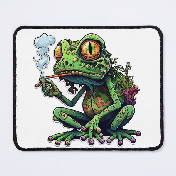 Item preview,  frog smoking weed designed and sold by futuresimo04.