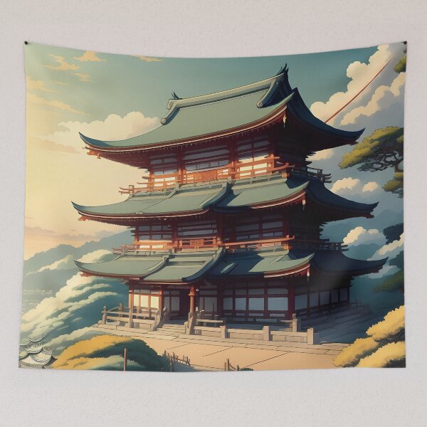 Item preview, Japan Temple on the hill designed and sold by Tokyo Retro.