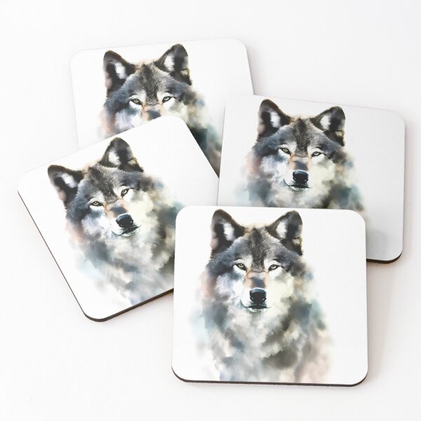 Item preview, Gray Wolf in Watercolor designed and sold by StyleSyndicatio.