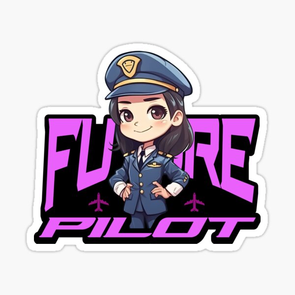 Item preview, Future Pilot Baby Pilot Toddler Pilot kids Future Pilot girl & toddler hoodie and sticker  designed and sold by AviationArtists.