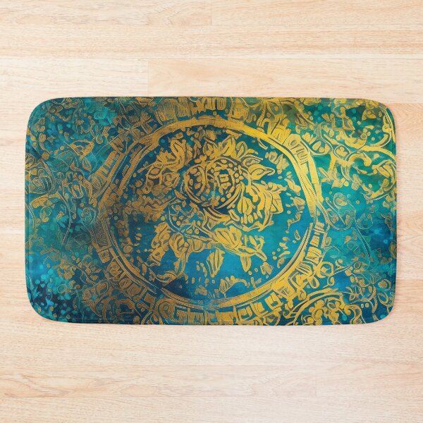 Item preview, Watercolor Sapphire Texture Ancient Mandalas Pattern designed and sold by PatternBestFan.