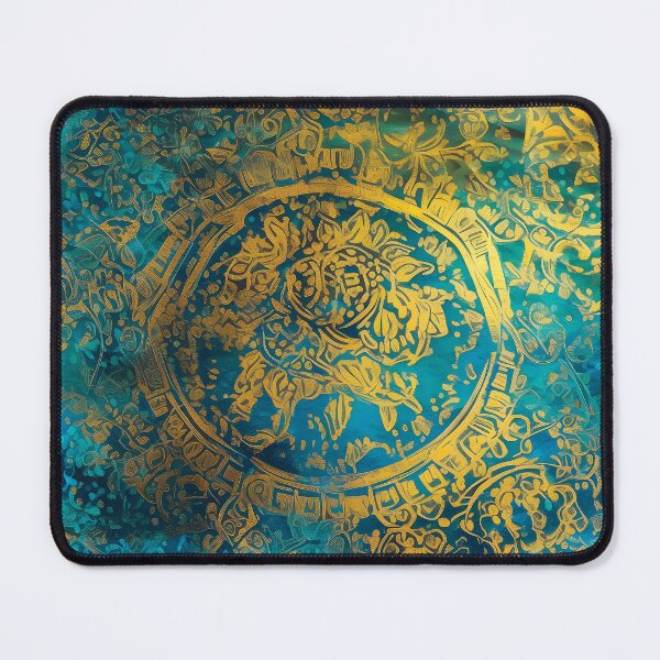 Item preview, Watercolor Sapphire Texture Ancient Mandalas Pattern designed and sold by PatternBestFan.