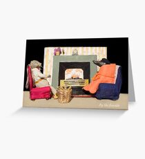Wind in the Willows - By the fireside Greeting Card