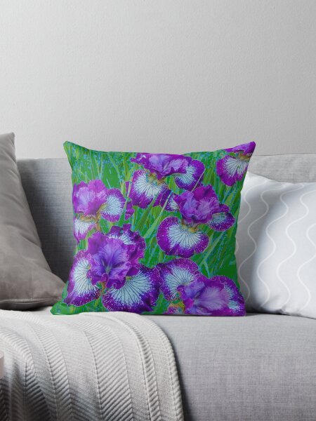 Item preview, PURPLE SIBERIAN IRIS FLOWERS ART designed and sold by sharlesart.