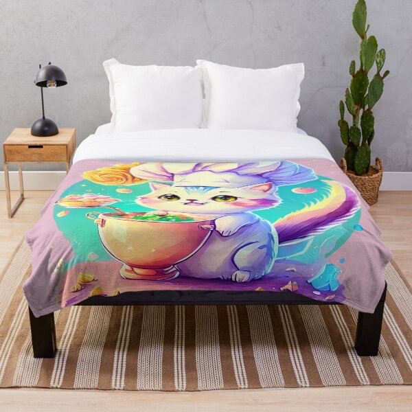 Item preview, Watercolor Cute Cat Chef Cooking - Dreamy Pastel Colors Illustration Cat Miaw designed and sold by DC Low.