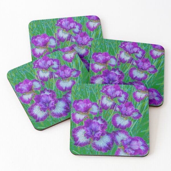 Item preview, PURPLE SIBERIAN IRIS FLOWERS ART designed and sold by sharlesart.