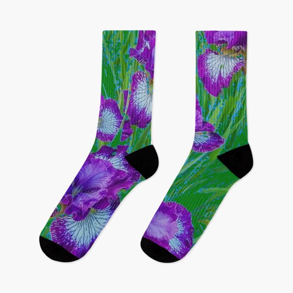 Item preview, PURPLE SIBERIAN IRIS FLOWERS ART designed and sold by sharlesart.