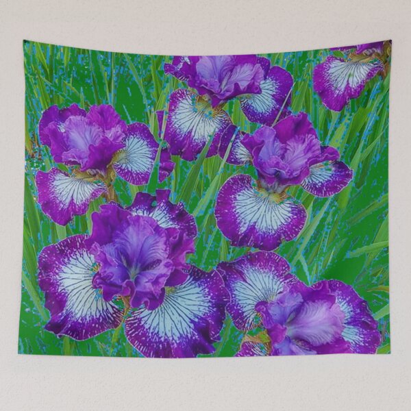 Item preview, PURPLE SIBERIAN IRIS FLOWERS ART designed and sold by sharlesart.