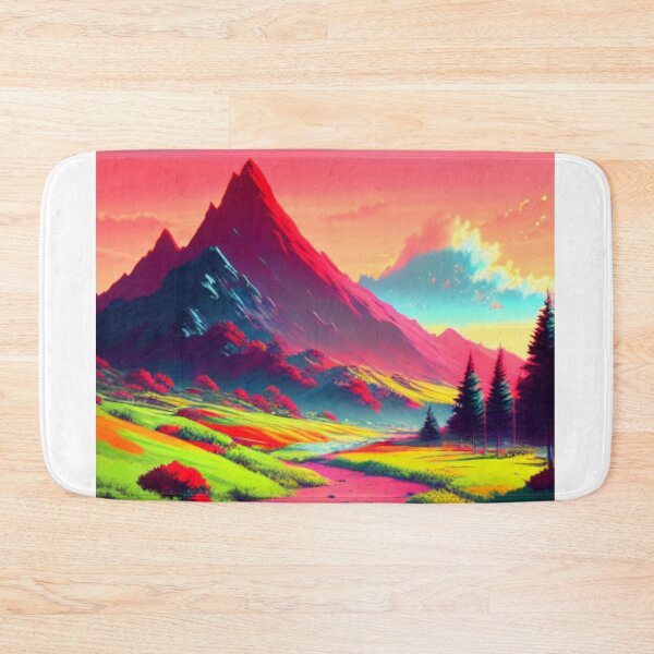Item preview, Fantasy landscape image anime style mountains trees designed and sold by tonyram4219.
