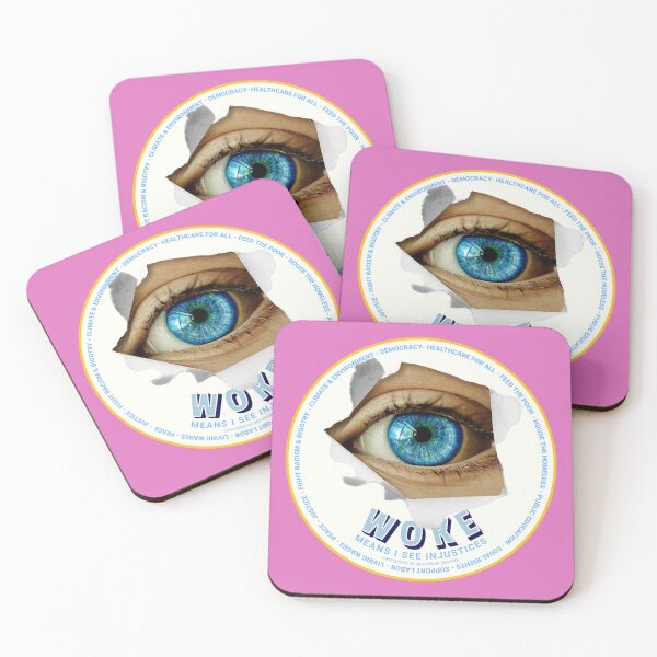 Item preview, PMD00891 Progressive Movement Designs Woke Eye design shows you are woke and support progressive policy goals for progressive Democrats Independents and Bernie Sanders supporters designed and sold by ProgressiveLeft.