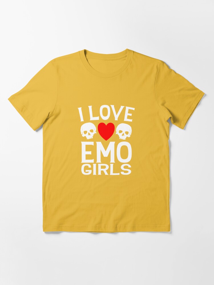 I Love Emo Girls Cute Goth Humor Alternative Aesthetic Essential T-Shirt  for Sale by SharpThreadZ