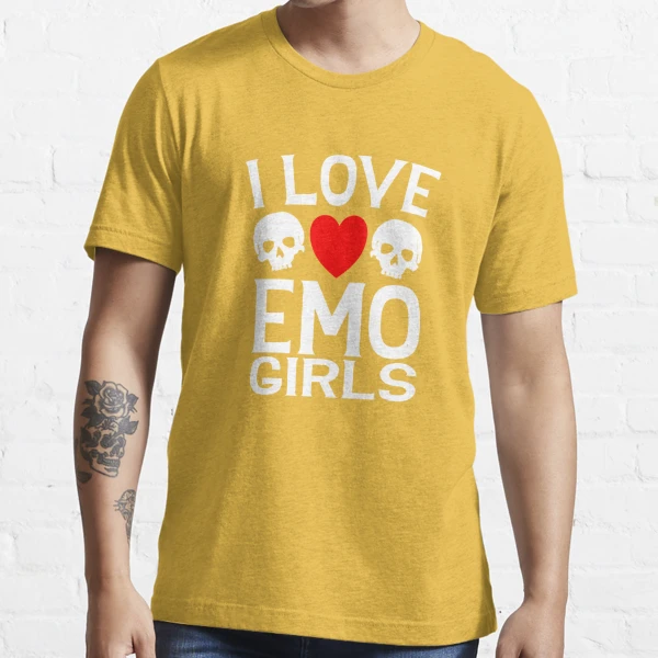 I Love Emo Girls Cute Goth Humor Alternative Aesthetic Essential T-Shirt  for Sale by SharpThreadZ