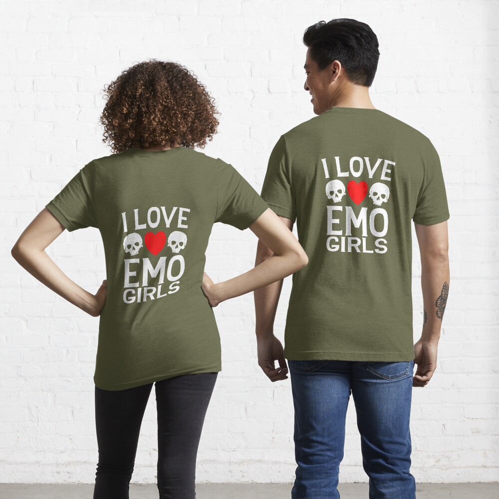 I Love Emo Girls Cute Goth Humor Alternative Aesthetic Essential T-Shirt  for Sale by SharpThreadZ