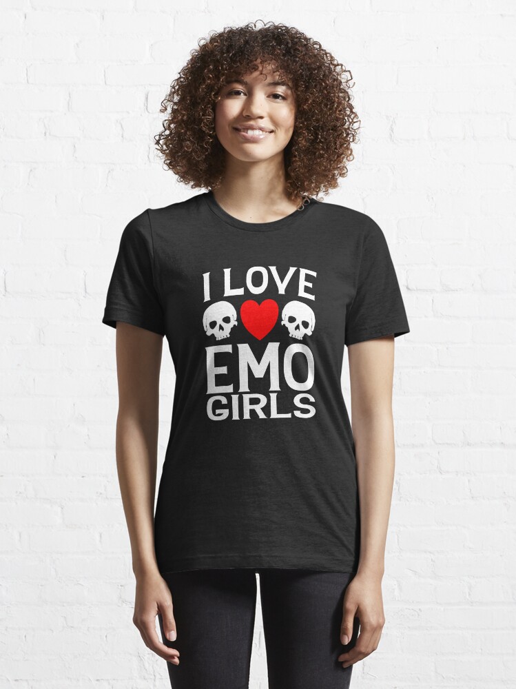 I Love Emo Girls Cute Goth Humor Alternative Aesthetic Essential T-Shirt  for Sale by SharpThreadZ