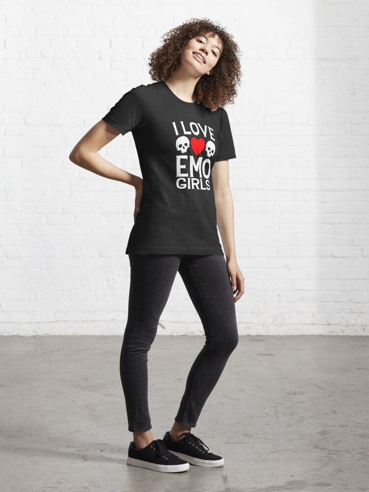 Love Emo Girls Heart Trendy Egirl Teens Goth Punk T-Shirt