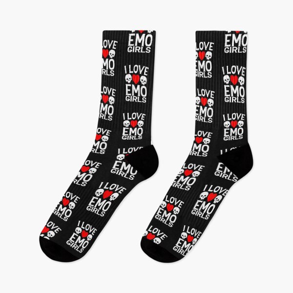 Item preview, I Love Emo Girls Cute Goth Humor Alternative Aesthetic designed and sold by SharpThreadZ.