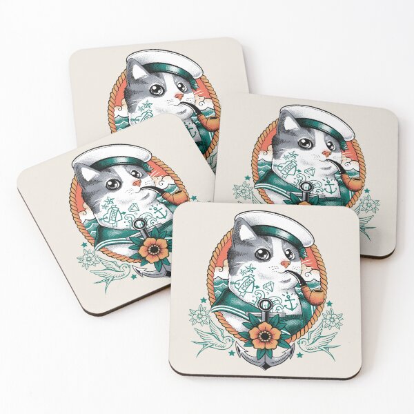 Item preview, Sailor cat tattoo designed and sold by NemiMakeit.